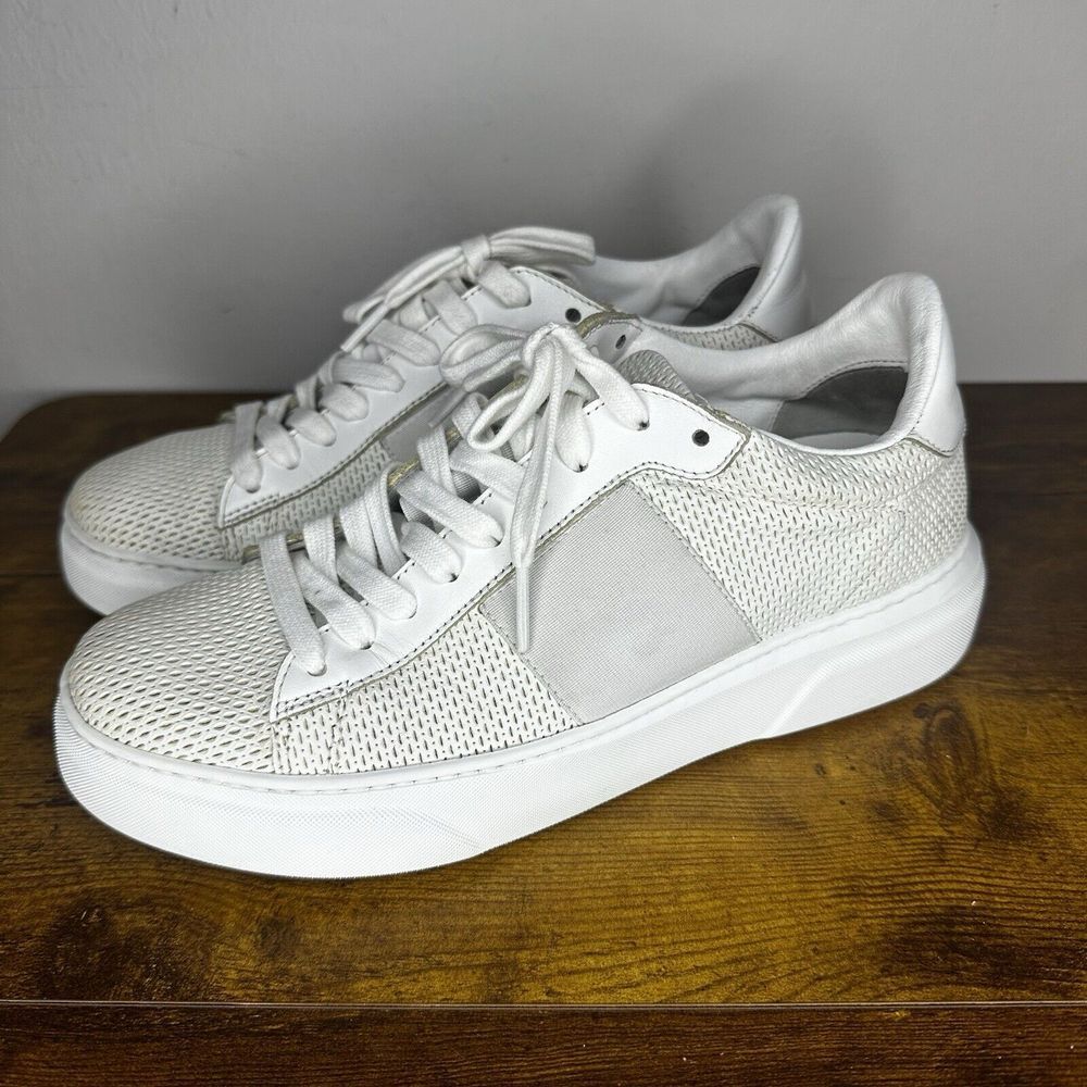 M Gemi Sneakers Size 37 Womens 6.5 White Leather Lifestyle Designer Italy Shoes